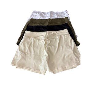 4-Pack Ladies Plus Active Skort Set 1X Real Essentials Stretchy Polyester/Spande